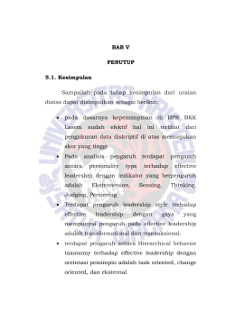 Study Kasus BPR BKK Lasem