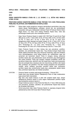 kepala desa - BPK RI Perwakilan Provinsi Sulawesi Barat
