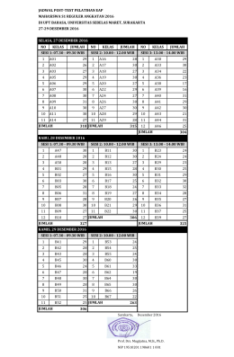 jadwal post-test pelatihan eap mahasiswa s1 reguler angkatan 2016