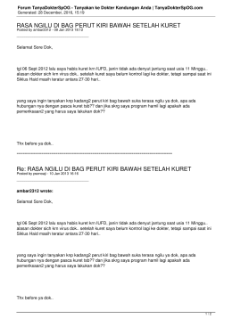 Forum TanyaDokterSpOG - Tanyakan ke Dokter Kandungan Anda