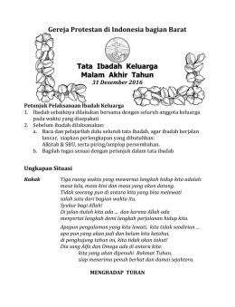 Tata Ibadah Keluarga Malam Akhir Tahun 31 Des