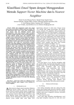 Klasifikasi Email Spam dengan Menggunakan Metode Support