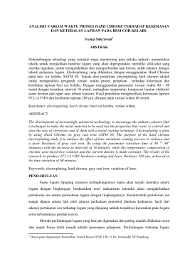 ANALISIS VARIASI WAKTU PROSES HARD CHROME