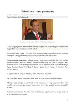 Jokowi sebut suka perempuan