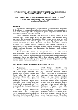 IMPLEMENTASI METODE TOPSIS UNTUK PENILAIAN