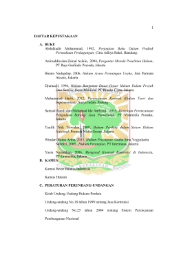 DAFTAR KEPUSTAKAAN A. BUKU Abdulkadir Muhammad, 1992