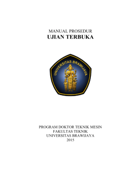ujian terbuka - Teknik Mesin Universitas Brawijaya