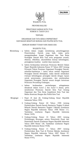 perda no. 1 tahun 2015 - BPK RI Perwakilan Provinsi Maluku