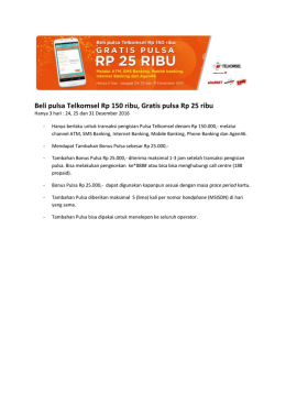 Beli pulsa Telkomsel Rp 150 ribu, Gratis pulsa Rp 25 ribu