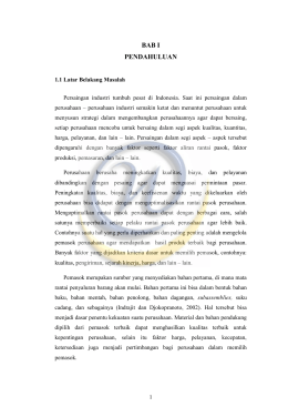 BAB I PENDAHULUAN - Widyatama Repository Home