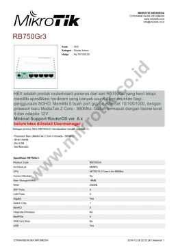 brosur - Mikrotik Indonesia
