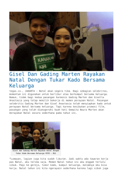 Gisel dan Gading Marten Rayakan Natal dengan Tukar