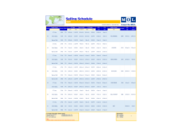 Sailing Schedule SAC