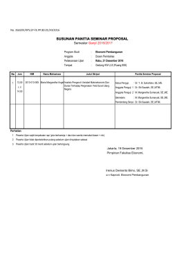 SUSUNAN PANITIA SEMINAR PROPOSAL