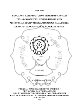 pengaruh rasio spotorno terhadap akurasi pemasangan stem