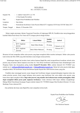 Cetak Surat - Pusdiklat BPK RI
