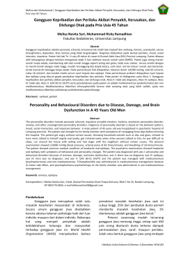 Gangguan Kepribadian dan Perilaku Akibat Penyakit, Kerusakan