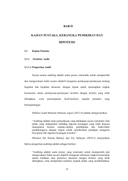 bab ii kajian pustaka, kerangka pemikiran dan hipotesis