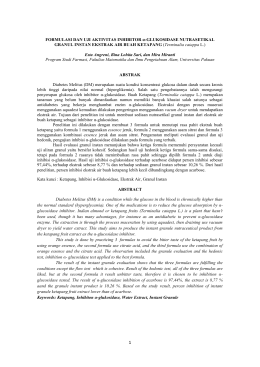 FORMULASI DAN UJI AKTIVITAS INHIBITOR α