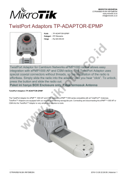 brosur - Mikrotik Indonesia