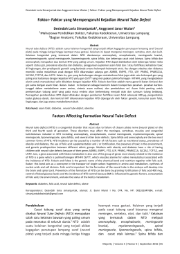 Faktor yang Mempengaruhi Kejadian Neural Tube Defect