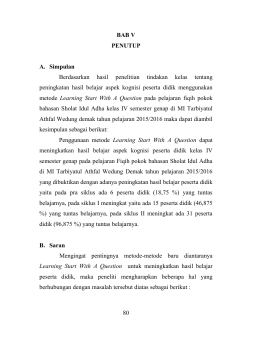 80 BAB V PENUTUP A. Simpulan Berdasarkan hasil penelitian