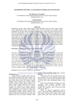 EKSPERIMEN PEWARNA ALAMI SEBAGAI MEDIA DALAM MELUKIS