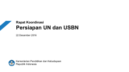 Rapat Koordinasi Persiapan UN dan USBN