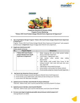 FAQ Hypermart Fresh Product 2016