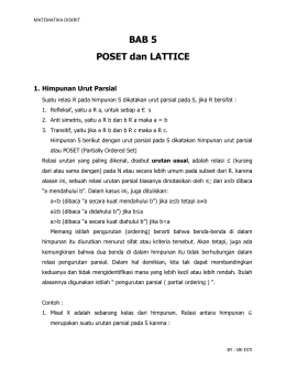 BAB 5 POSET dan LATTICE