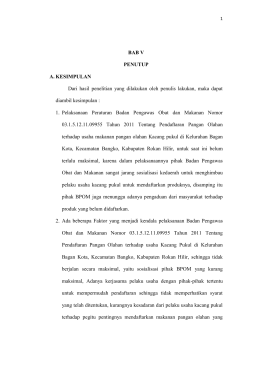 BAB V PENUTUP A. KESIMPULAN Dari hasil penelitian yang