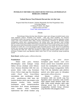 Penerapan Metode Collision Detection Dalam Permainan Berbasis