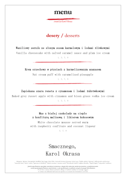 Menu desery - Platter by Karol Okrasa