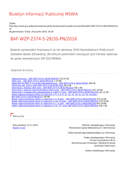 BAF-WZP-2374-5-28/30-PN/2016 - Biuletyn Informacji Publicznej