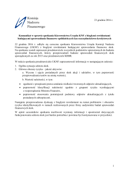 pobierz komunikat - Komisja Nadzoru Finansowego