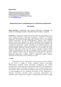 Robert Pilch Niezawodność sieci z uszkadzającymi się i