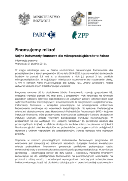 informacji prasowej. - Ministerstwo Rozwoju