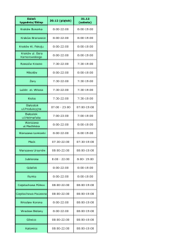 08:00 - 22:00 08:00 - 22:00 08:00 - 22:00