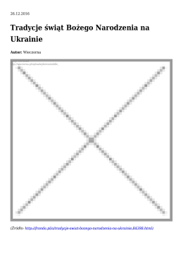 Tradycje świąt Bożego Narodzenia na Ukrainie