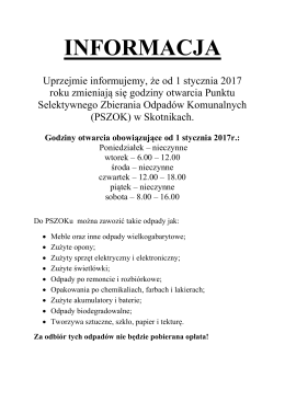 Punkt Selektywnego Zbierania Odpadów Komunalnych