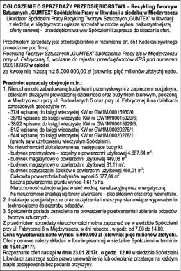 Recykling Tworzyw Sztucznych &bdquo;GUMTEX&rdquo; Sp&oacute;łdzielnia Pracy w
