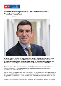 Szef supermarketów Carrefoura w Polsce przenosi się do Argentyny