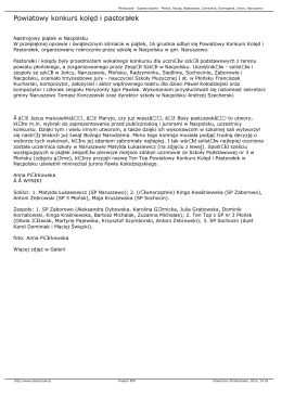 Powiatowy konkurs kolęd i pastorałek
