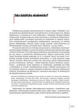 Jaka dydaktyka akademicka?