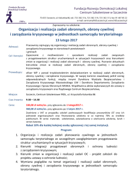 Opis szkolenia