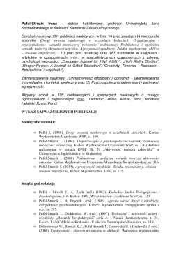 notkę - Wydział Pedagogiczny i Artystyczny