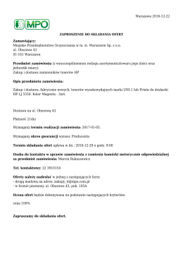 Zakup i dostawa zamienników tonerów HP