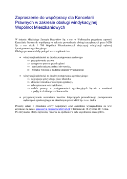 Treść zapytania ofertowego