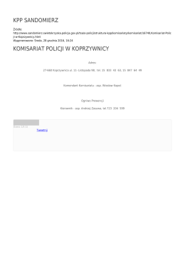 KPP SANDOMIERZ KOMISARIAT POLICJI W KOPRZYWNICY