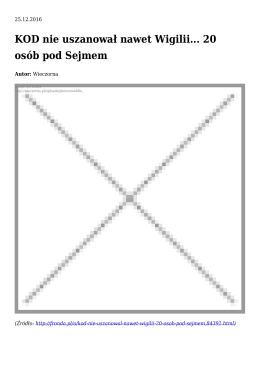 KOD nie uszanował nawet Wigilii... 20 osób pod